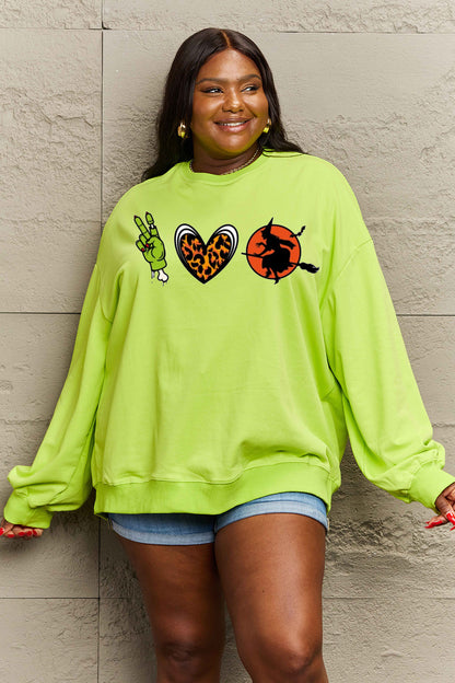 Simply Love Full Size Drop Shoulder Graphic Sweatshirt-Jewearrings