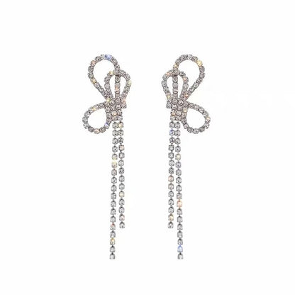 Long Bow Tassel Earrings Female New Fashion Korean-Jewearrings