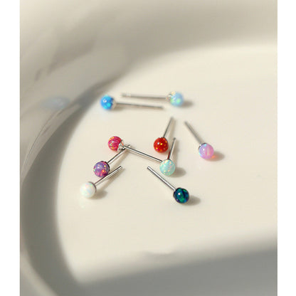 Women's Anti Allergy Simple Opal Earrings-Jewearrings