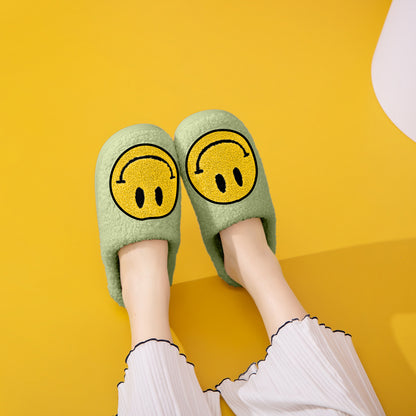 Melody Smiley Face Slippers-Jewearrings