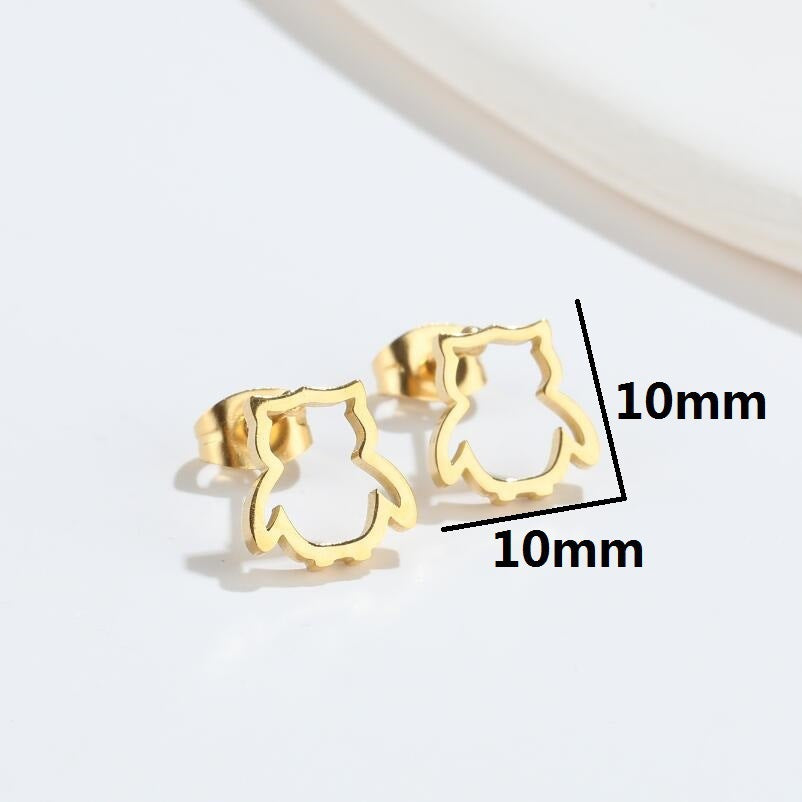 Cute Elf Animal Stud Earrings For Women Ins Style Personalized Earclip-Jewearrings