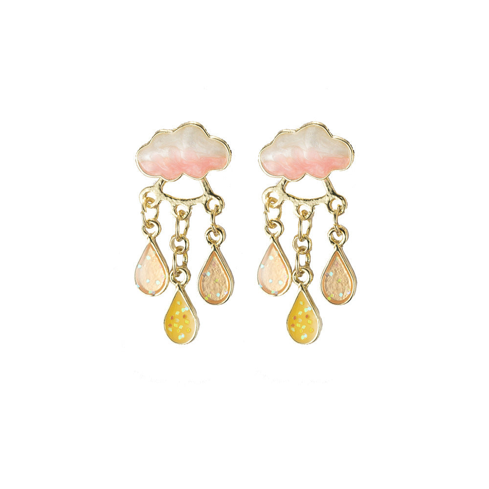 S925 Silver Needle Premium Sense Cute Little Cloud Earrings-Jewearrings