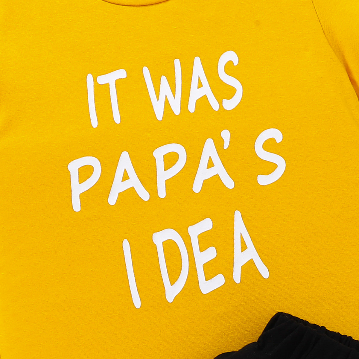 Kids IT WAS PAPA'S IDEA Graphic Tee and Shorts Set-Jewearrings