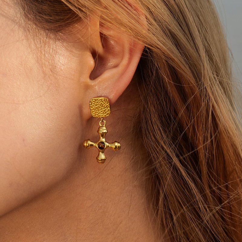 Della Gold Earrings-Jewearrings