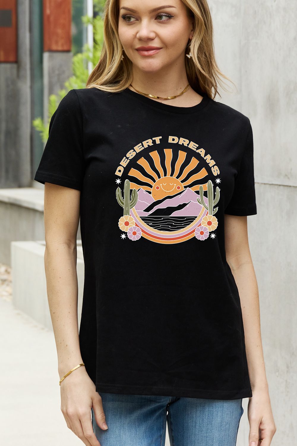 Simply Love Full Size DESERT DREAMS Graphic Cotton Tee-Jewearrings