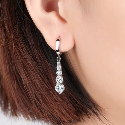 Fashion Silver-plated Earrings Drop Diamonds-Jewearrings