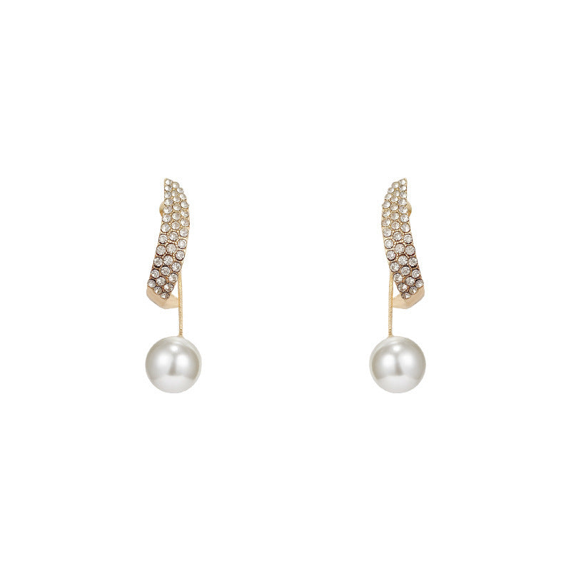 South Korea Dongdaemun Pearl Earrings Women-Jewearrings