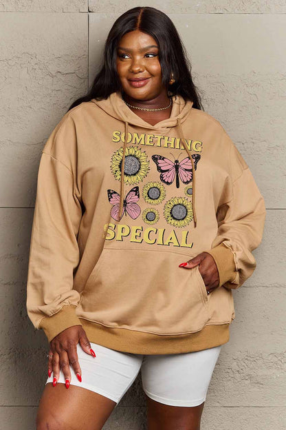 Simply Love Simply Love Full Size SOMETHING SPECIAL Graphic Hoodie-Jewearrings