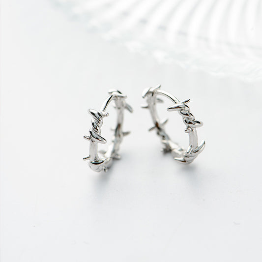 Thorns Earrings Temperament S925 Sterling Silver-Jewearrings