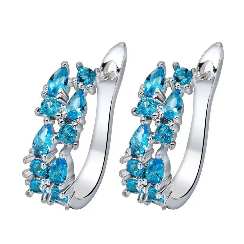 Diamond Crystal Zircon Ear Clip Affordable Luxury Earrings Women-Jewearrings