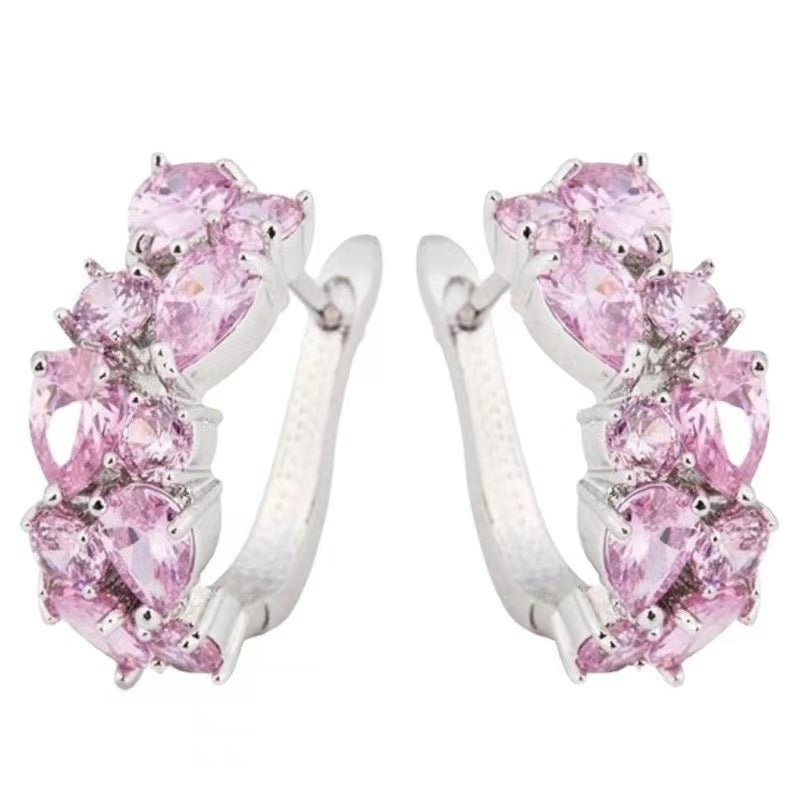 Diamond Crystal Zircon Ear Clip Affordable Luxury Earrings Women-Jewearrings