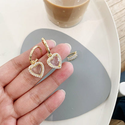 Diamond Ear Clip Love Earrings-Jewearrings