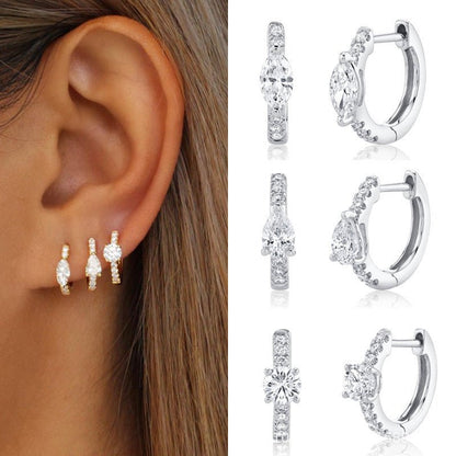 Diamond Inlaid Popular Light Earplugs Ins Earrings-Jewearrings