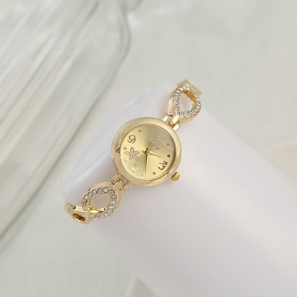 Diamond Sparkling Small Disc Watch Necklace Stud Earrings-Jewearrings