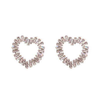 Diamond-studded Love Niche Design Earrings-Jewearrings