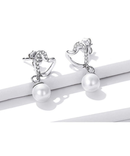 Diamond-studded Women's Love Beads Elegant Earrings Women-Jewearrings