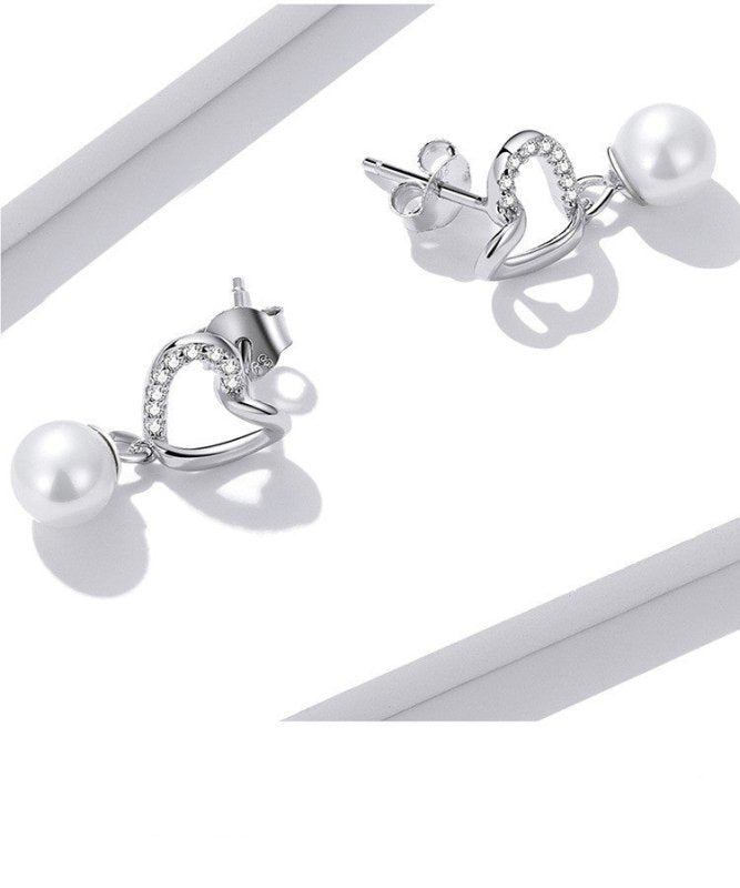 Diamond-studded Women's Love Beads Elegant Earrings Women-Jewearrings