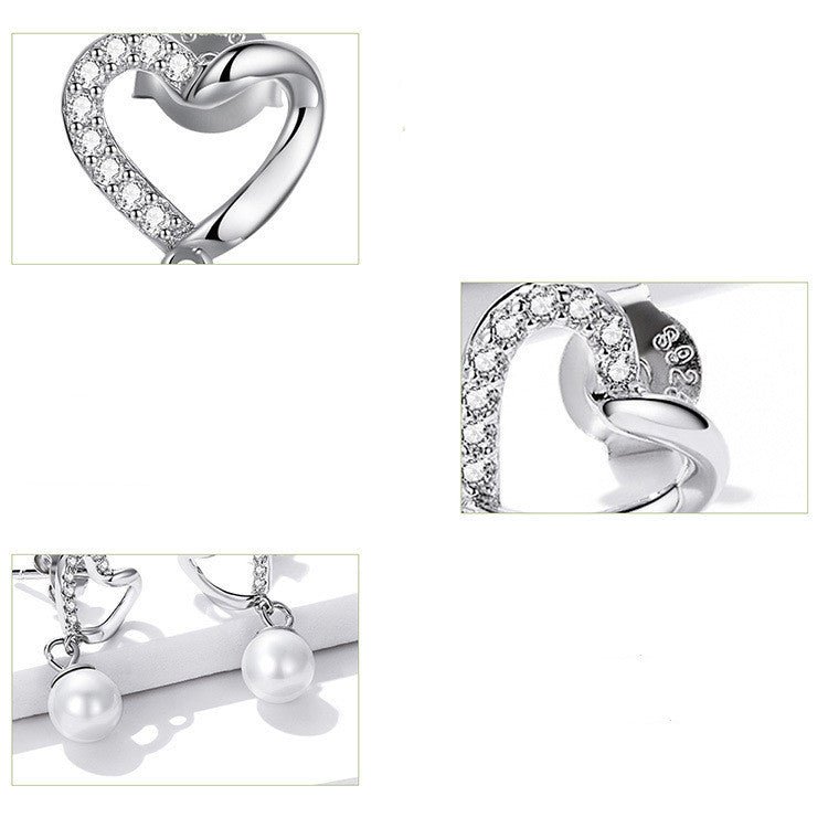 Diamond-studded Women's Love Beads Elegant Earrings Women-Jewearrings