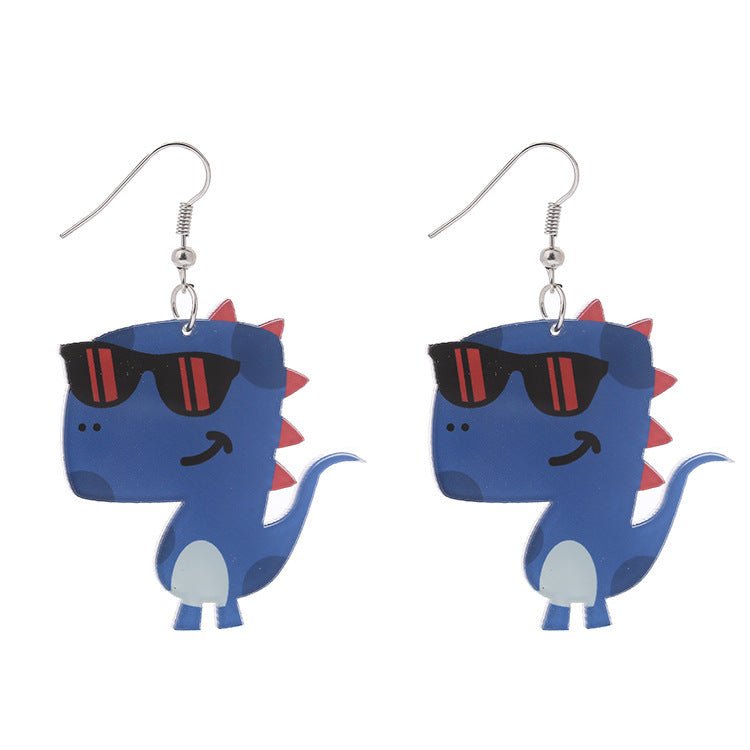 Dinosaur Earrings - Creative Handmade Acrylic-Jewearrings