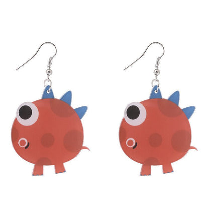 Dinosaur Earrings - Creative Handmade Acrylic-Jewearrings