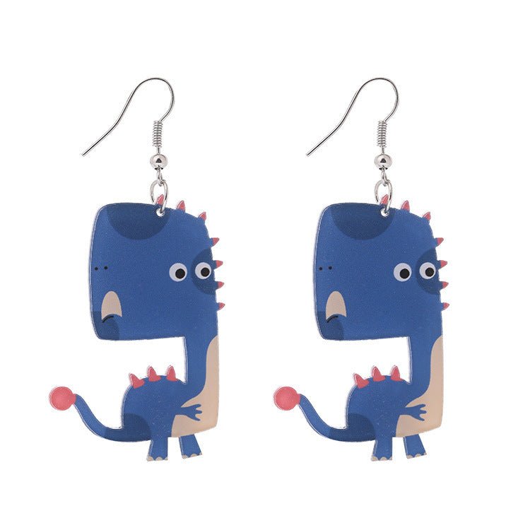 Dinosaur Earrings - Creative Handmade Acrylic-Jewearrings