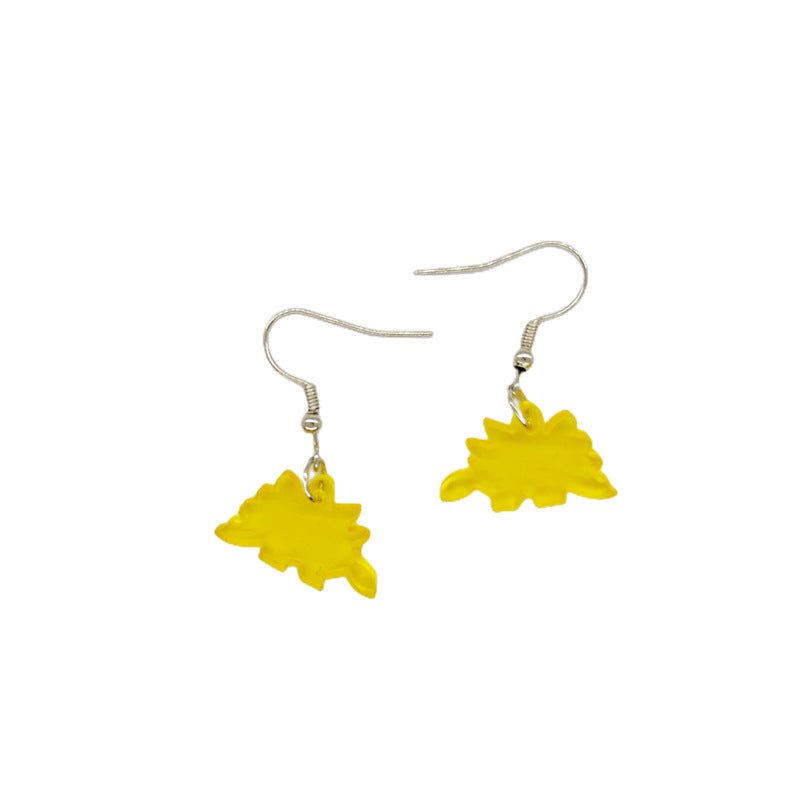 Dinosaur Earrings - Cute Cartoon Colorful Tyrannosaurus Rex-Jewearrings