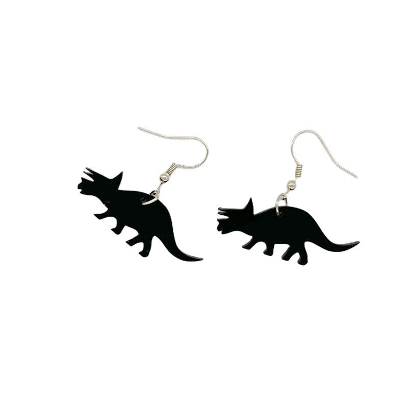 Dinosaur Earrings - Cute Cartoon Colorful Tyrannosaurus Rex-Jewearrings