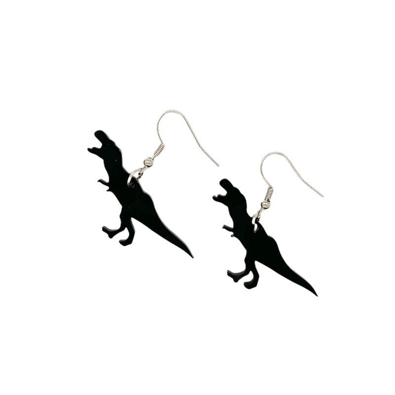 Dinosaur Earrings - Cute Cartoon Colorful Tyrannosaurus Rex-Jewearrings