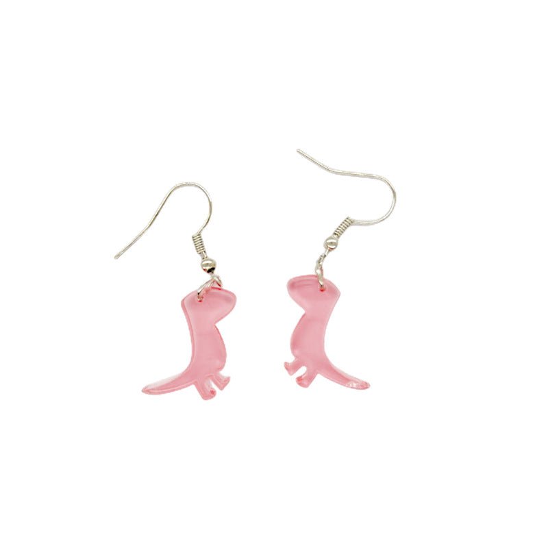 Dinosaur Earrings - Cute Cartoon Colorful Tyrannosaurus Rex-Jewearrings