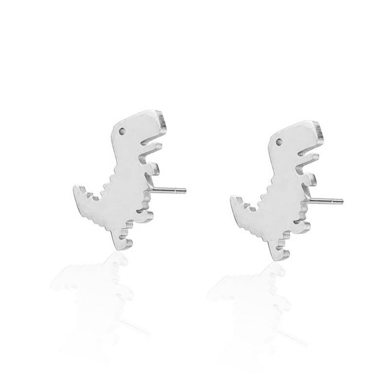 Dinosaur Earrings - Cute Stainless Steel Stud-Jewearrings