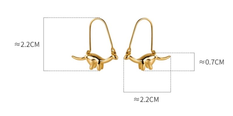 Dinosaur Earrings - S925 Cute And Graceful Glossy-Jewearrings