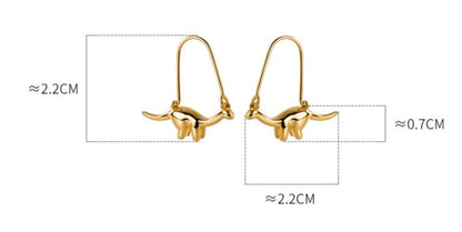 Dinosaur Earrings - S925 Cute And Graceful Glossy-Jewearrings