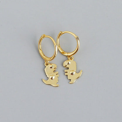 Dinosaur Earrings Spring Ball-Jewearrings