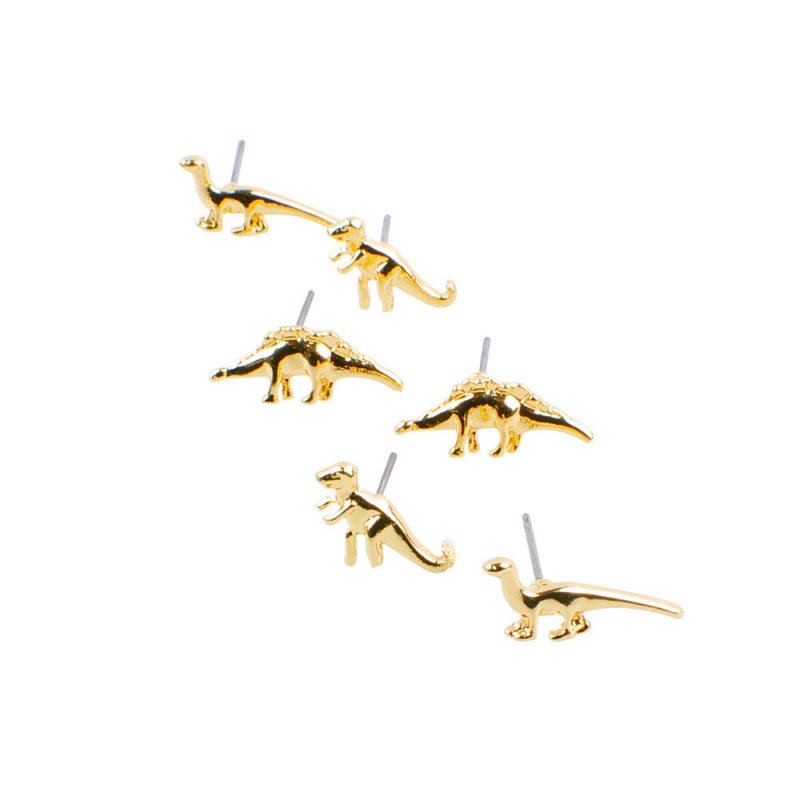 Dinosaur Earrings Three Pairs Set-Jewearrings