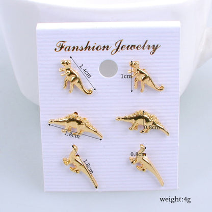 Dinosaur Earrings Three Pairs Set-Jewearrings