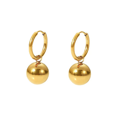 Disco Ball Earrings - 18K Gold Plated Stainless Steel-Jewearrings