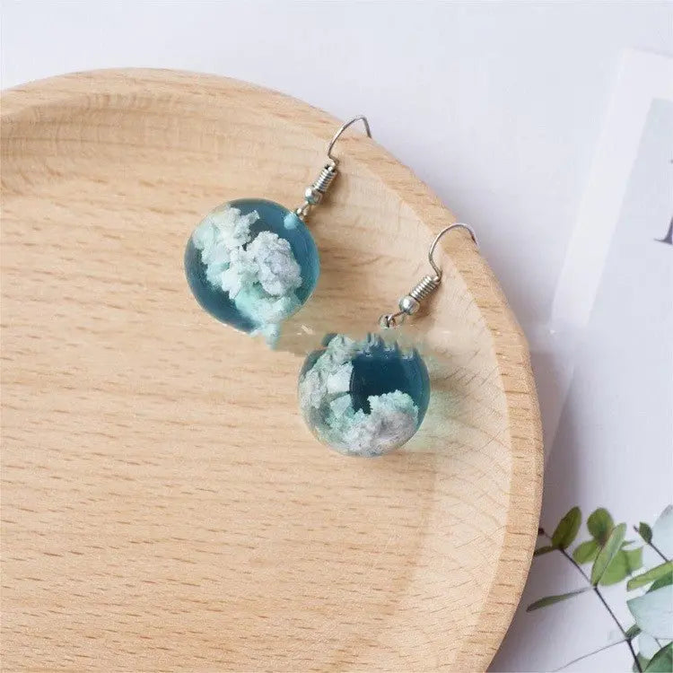 Disco Ball Earrings ✨ Cloud Dangle Handmade Earrings-Jewearrings