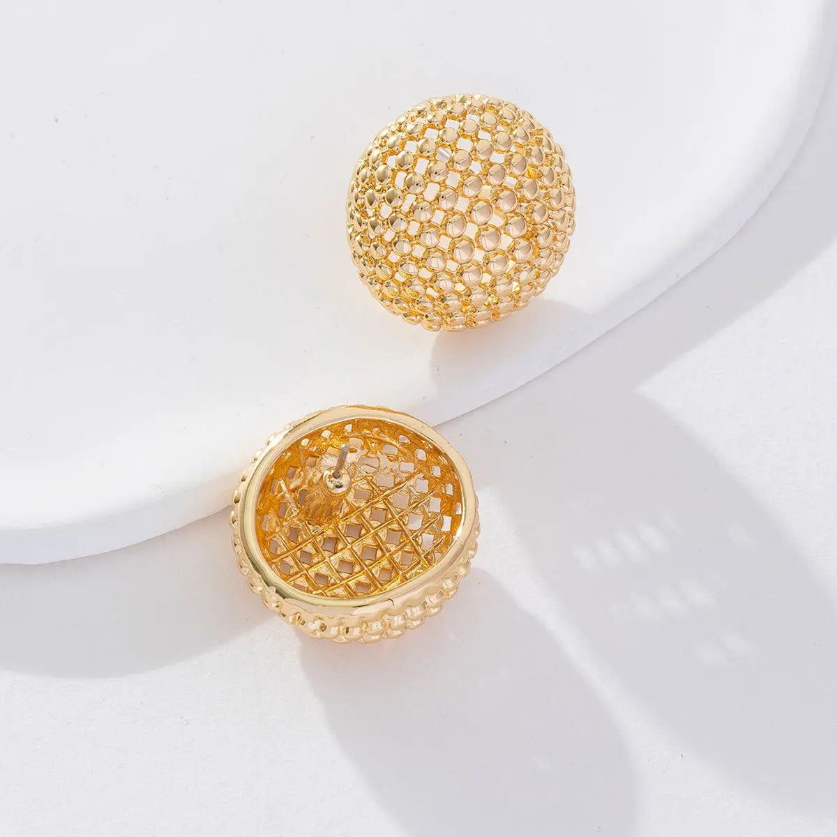 Disco Ball Earrings ✨ | Golden Statement Earrings-Jewearrings