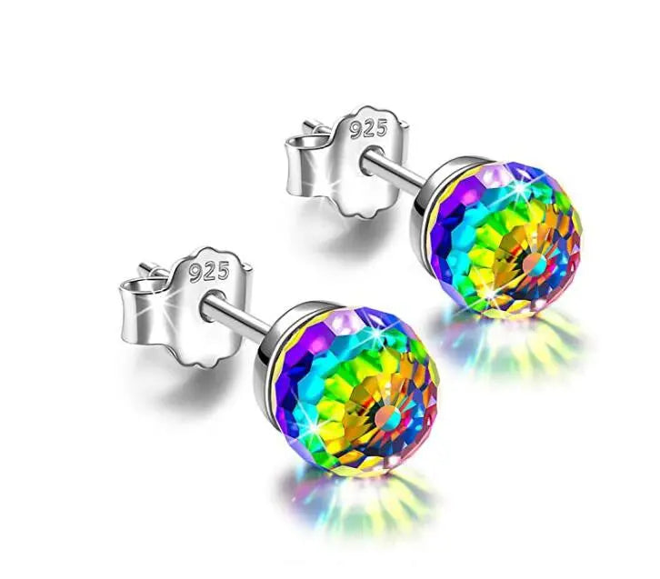 Disco Ball Earrings ✨ | Multicolor Crystal Earrings-Jewearrings