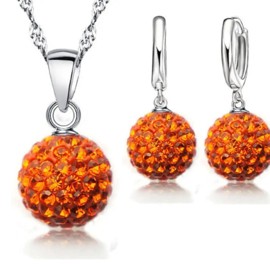 Disco Ball Earrings & Necklace Set-Jewearrings