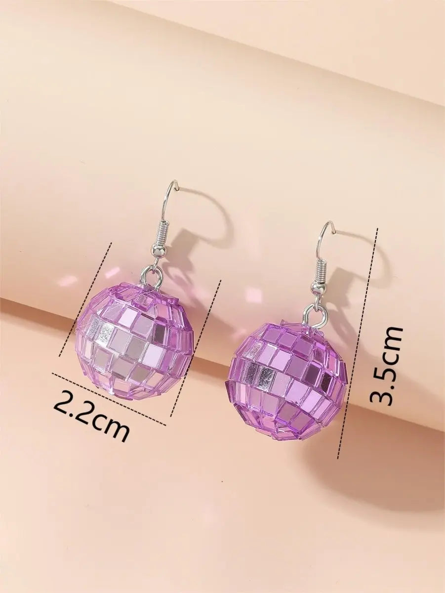 Disco Ball Earrings Shine Bright on Your Vacation!-Jewearrings