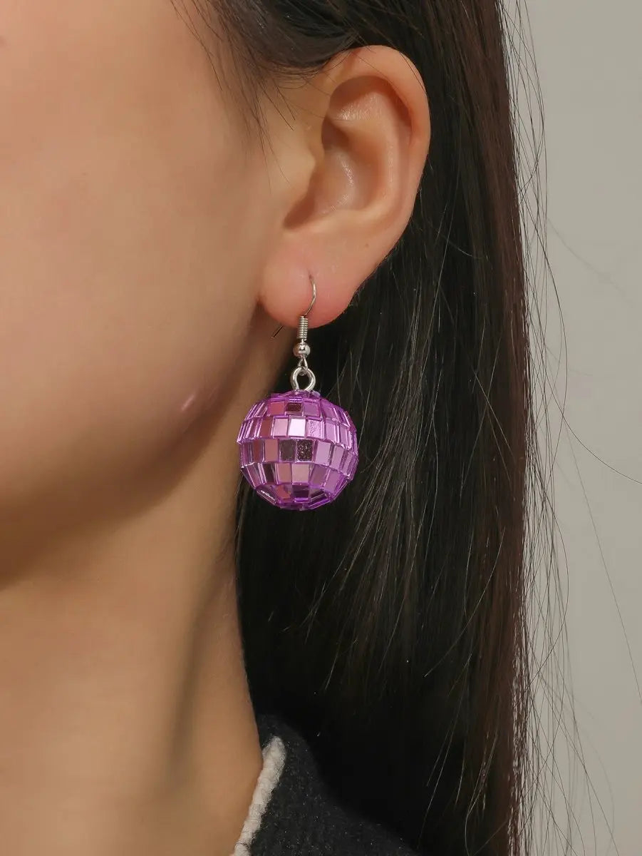 Disco Ball Earrings Shine Bright on Your Vacation!-Jewearrings