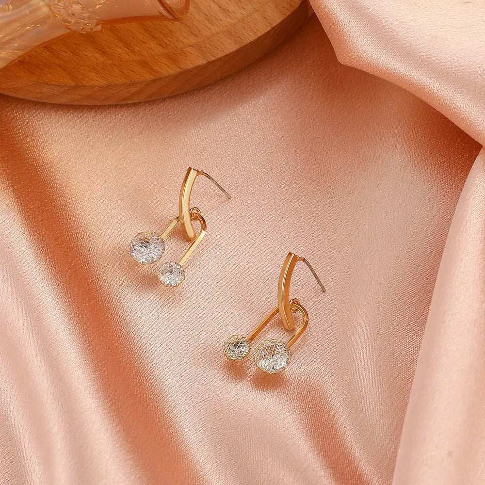 Disco Ball Earrings ✨ | Shine Bright with Zircon Accents-Jewearrings