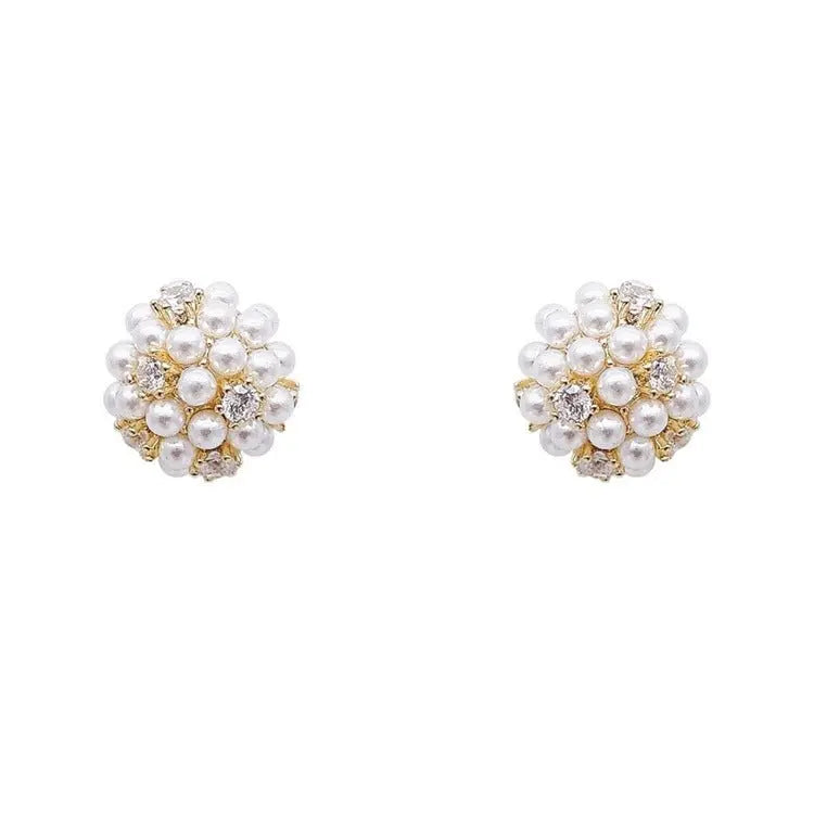 Disco Ball Earrings ✨ | Zircon Pearl Balls - Light Luxury Style-Jewearrings