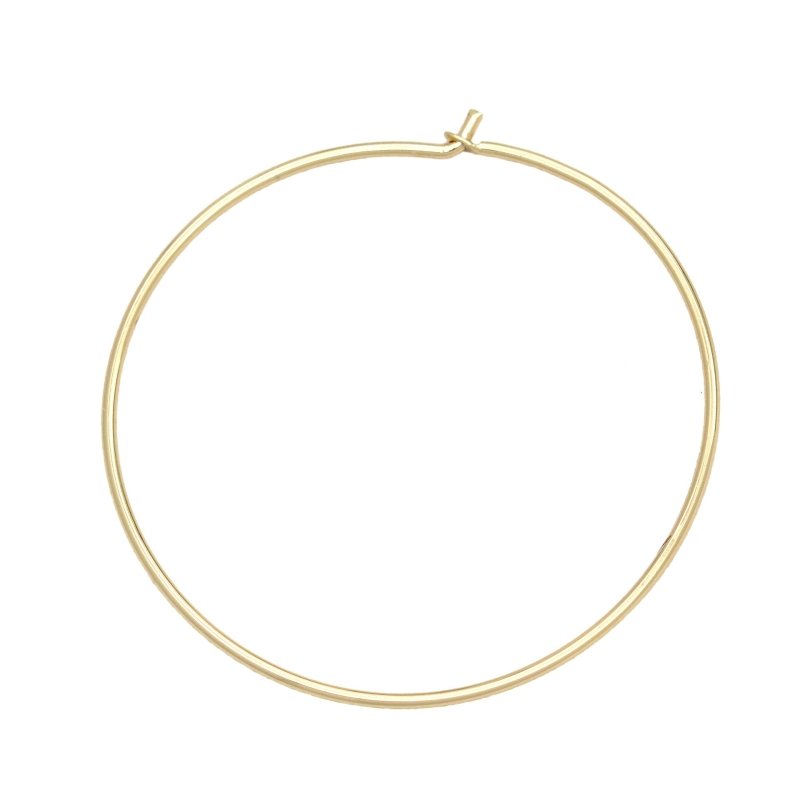 Diy Earrings Accessories Gold-plated Copper Circle Pendant-Jewearrings