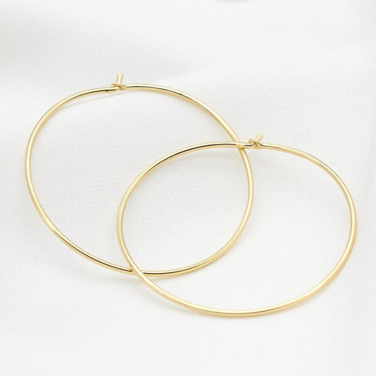 Diy Earrings Accessories Gold-plated Copper Circle Pendant-Jewearrings