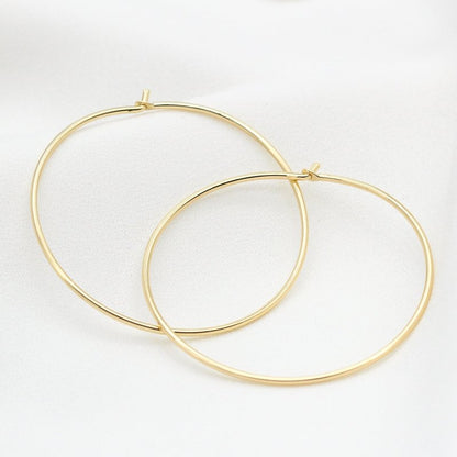 Diy Earrings Accessories Gold-plated Copper Circle Pendant-Jewearrings