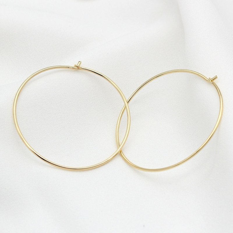 Diy Earrings Accessories Gold-plated Copper Circle Pendant-Jewearrings