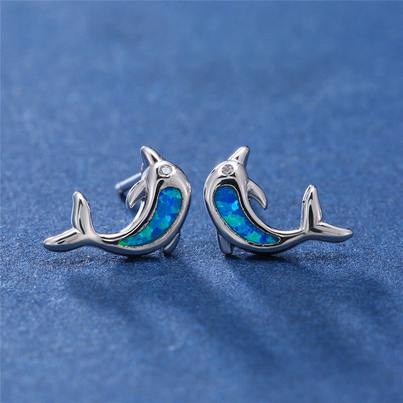 Dolphin Earrings Aobao-Jewearrings