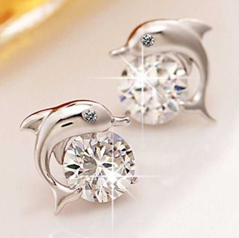 Dolphin Earrings Cupronickel Material-Jewearrings